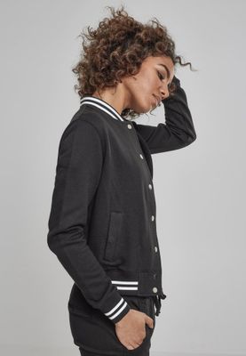 Black college jacket lady