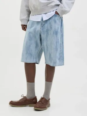 Blå denimshorts herr – klassiska femficksjeans i ekologisk bomull
