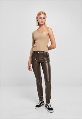 Tröja för dam med en axel urtag– unionbeige