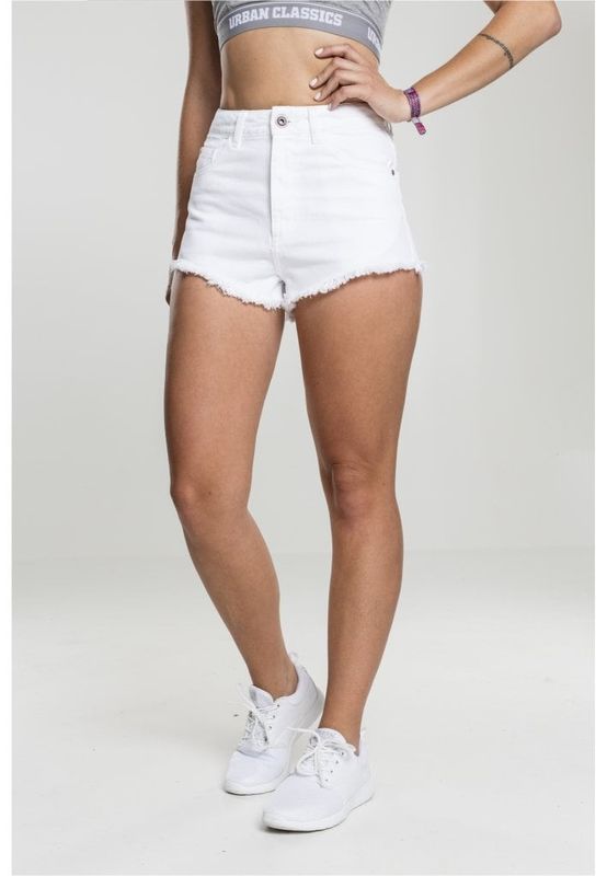 Jeans shorts med høj talje