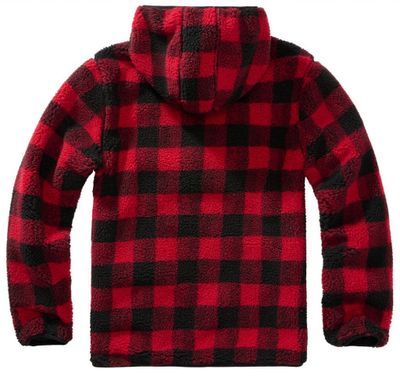 Lumberjack teddyfleece worker pullover red/black - men