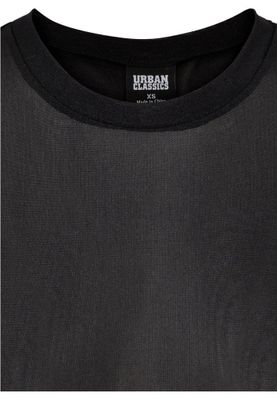 Mesh top in a short style for women.