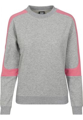 Grå sweatshirt med rosa arm dam