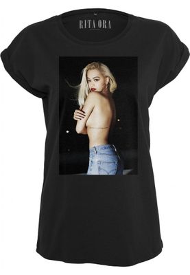 Sort dame-t-shirt topløs