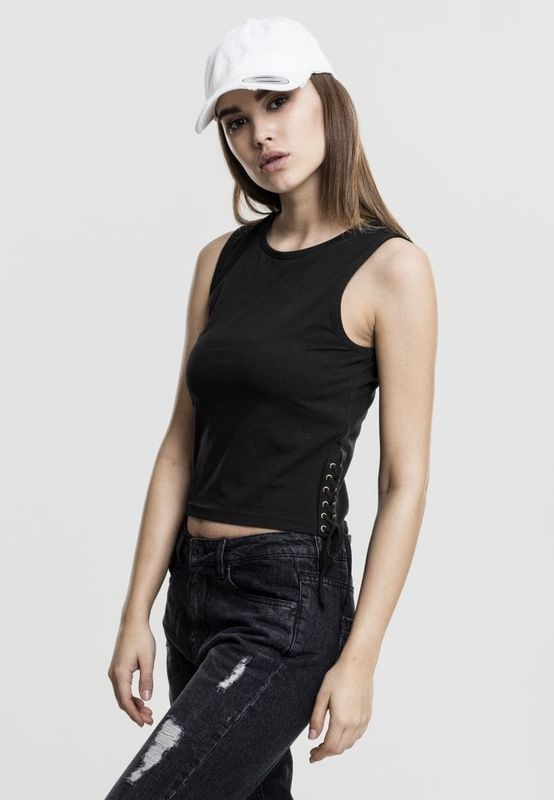 Ladies Lace Up Cropped Top