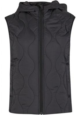 Women's lightweight quilted vest with hood