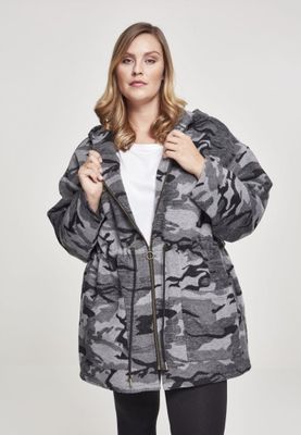 Camouflage oversize parka dam