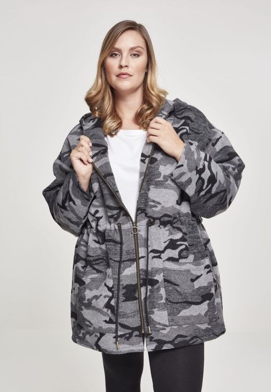 Camouflage oversize parka dam