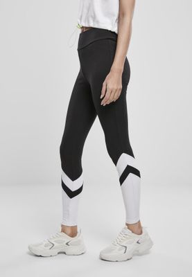 Sort og hvide leggings med høj talje