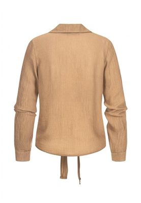 Viscose structure Blouse with tie detail