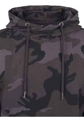 Camo-hættetrøje med høj hals