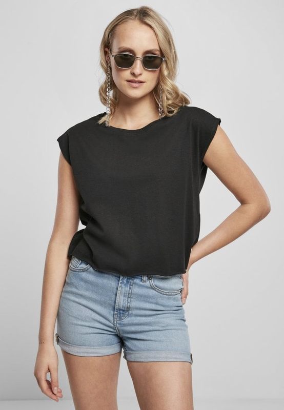 Kort t-shirt med holkarm two-pack dame