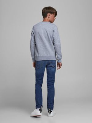 Blue children's jeans with light wear
