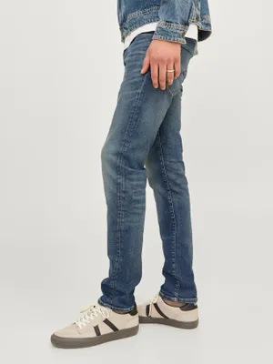 Stentvättade slim fit jeans herr - GLENN