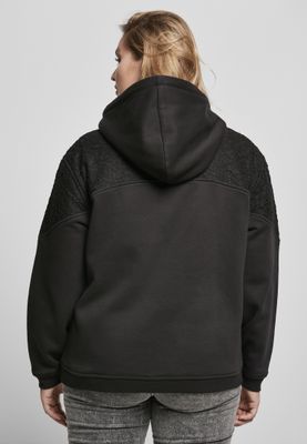 Black hoodie with lace lady
