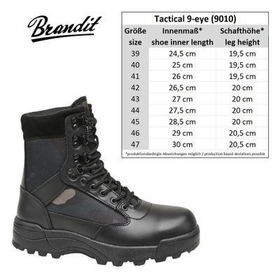 Tactical Boots darkcamo 9 eyes