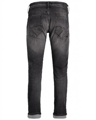 Sorte vaskede slimfit jeans til mænd