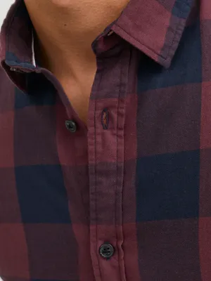 Tunn flanellskjorta slim fit herr