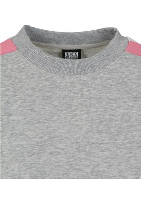 Grå sweatshirt med rosa arm dam
