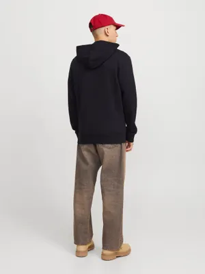 Jack & Jones ziphoodie med gummitryck