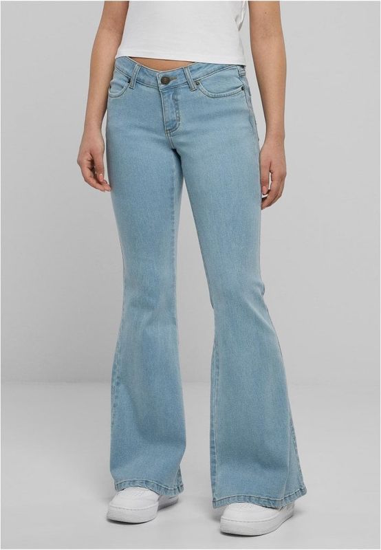 Women's flared jeans with a low waist