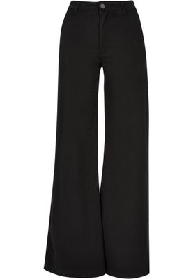 Ladies High Waist Wide Leg Chino Pants
