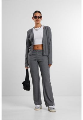 Women's ribbed cardigan with button closure