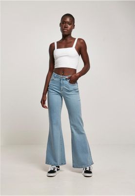 Ladies Organic High Waist Flared Denim Pants