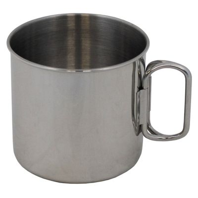 Stainless steel mug with double handles
