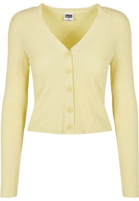 Ladies Short Rib Knit Cardigan