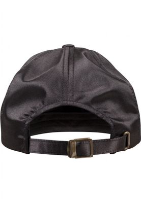 Low profile cap in satin fabric