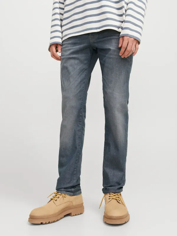 Modernt stentvättade slim fit jeans - GLENN
