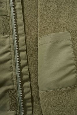 Windbreaker with fleece lining olive - Child