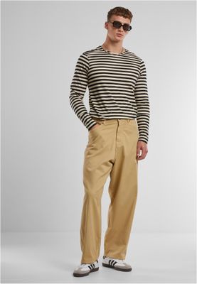 Tapered Twill Baggy Pants för män av bomullsblandning