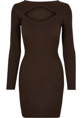 Ribbed dress with long sleeves