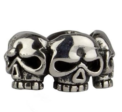 Skulls skägg- og hårpärla 925 sølv