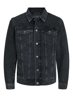 Sort denimjakke til mænd