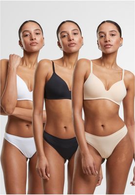 Ladies Bonded Tanga 3-Pack för Elegant Komfort