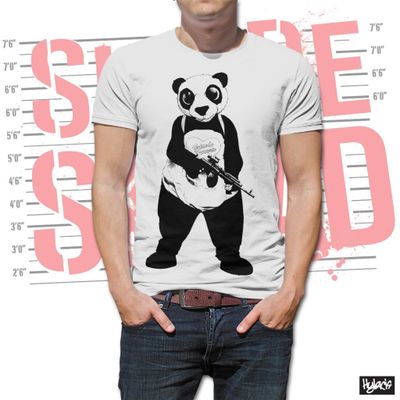 Suicide Squad Panda vit t-Shirt