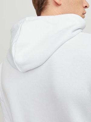 JJ white logo hoodie men