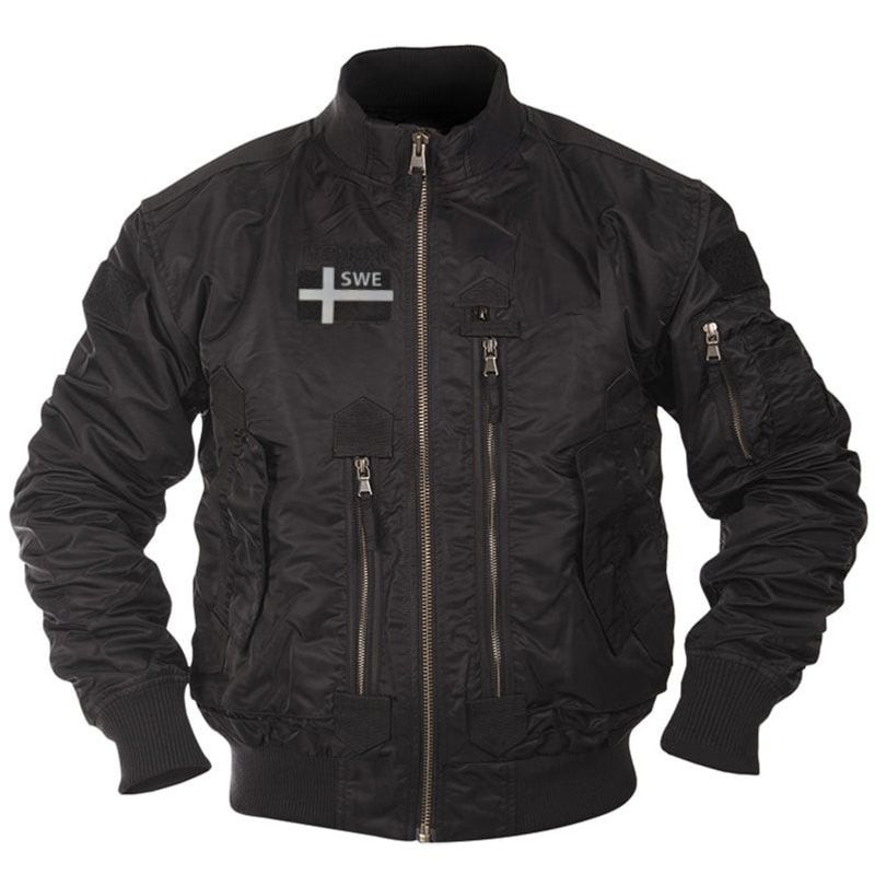US Tactical Flight Jacket - SWE gray flag