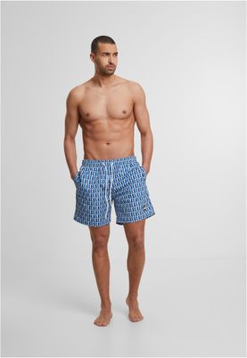 Pattern Swim Shorts – Blå Retrodesign