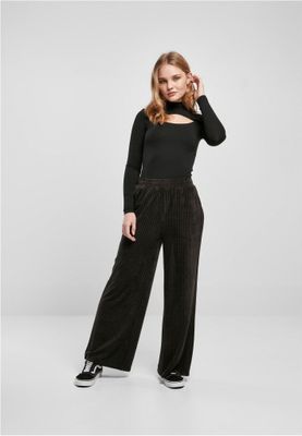 Ladies Velvet Rib Straight Sweat Pants