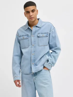 Jeansskjorta overshirt herr