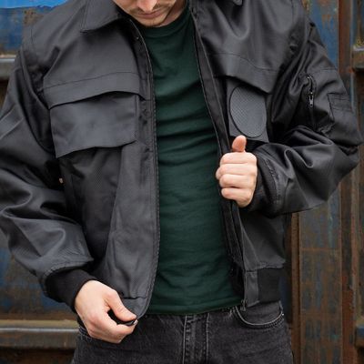 SECURITY jacket with liner and zip-off sleeves