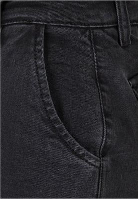 Ladies High Waist Straight Denim Cargo Pants