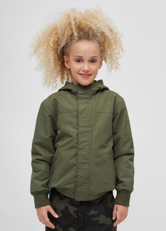 Windbreaker with fleece lining olive - Child