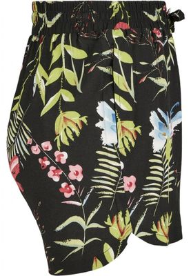 Black shorts with floral ladies