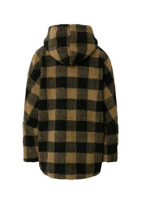 Randig jacka för dam – softtaupe/black