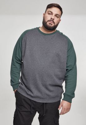 Tvåfärgad raglan sweatshirt